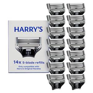 lot 3406 image: Harrys Original Razor Blades for Men - 14 Count - Premium Razor Blade Refill Cartridges - German Engineered
