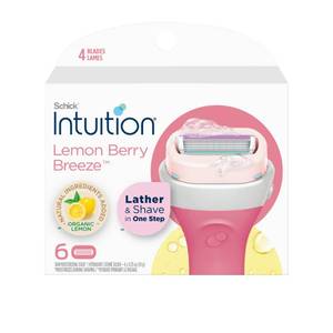 lot 3411 image: Schick Intuition Refill, Lemon Berry Breeze Razors for Women  Intuition Razor Blades Refill with Organic Lemon, 6 Count Razor Refills