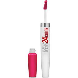 lot 3422 image: Maybelline Super Stay 24, 2-Step Liquid Lipstick Makeup, Long Lasting Highly Pigmented Color with Moisturizing Balm, Crisp Magenta, Neon Pink, 1 Count