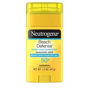 lot 3435 image: Neutrogena Beach Defense Sunscreen Stick SPF 50, Broad Spectrum Sun Protection for Face & Body, Water-Resistant, Non-Greasy Formula, Travel Size for Beach & Outdoor Use, 1.5 oz (42 g)