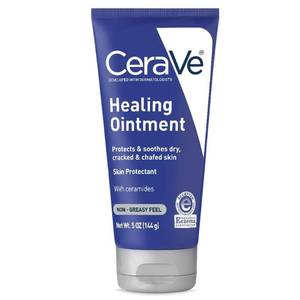 lot 3453 image: CeraVe Healing Ointment, Hydrating Skin Protectant With Petrolatum, Hyaluronic Acid & Ceramides, Face & Body Skin Barrier Repair For Cracked, Chafed, Dry Skin, Fragrance Free & Lanolin Free, 5 Oz