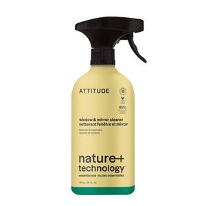 lot 3458 image: ATTITUDE Window & Mirror Cleaner Spray, Plant-Based Ingredients, EWG Verified, Streak Free, Removes Fingerprints, Dust and Dirt, Lavender & Rosemary, 26 Fl Oz