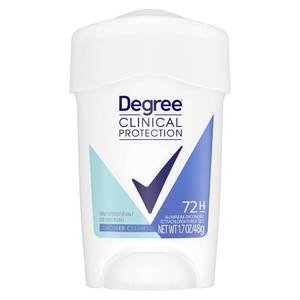 lot 3464 image: Degree Clinical Protection Antiperspirant Deodorant 72-Hour Sweat & Odor Protection Shower Clean Antiperspirant for Women 1.7 oz