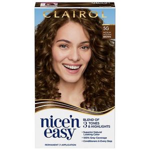 lot 3486 image: Clairol Nice n Easy Permanent Hair Color Cream  5G Medium Golden Brown  Hair Dye  1 Application