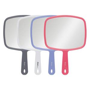 lot 3531 image: Diane Professional Quality Hand Mirror&nbsp Hand Held Mirror with Handle, Single Sided Vanity Makeup Mirror for Women, Men, Salon, Barber, Shaving, and Travel, Medium 7.5 x 10.75, WHITE