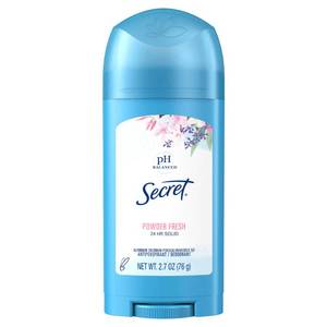 lot 3536 image: Secret Antiperspirant and Deodorant for Women, 24hr Sweat & Odor Protection, PH Balanced Protection, Gentle on Skin, Wide Solid, Powder Fresh Scent, 2.7 oz