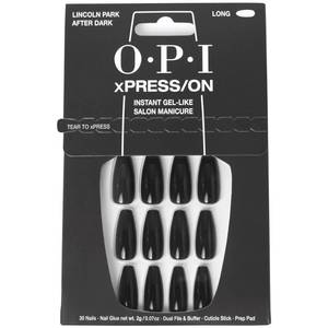 lot 3541 image: OPI xPRESSON Lincoln Park After Dark  Dark Purple Long Coffin Press On Nails  With Nail Glue  Long Lasting, Reusable, Non-damaging