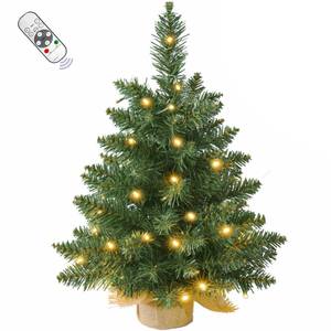 lot 1725 image: 2FT Pre-lit Artificial Small Mini Christmas Tree with Warm White Multi-Color LED Lights, Remote Control and Timer, Perfect for Xmas Tabletop Decorations, Home, Kitchen, Dining Table top Green