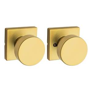 lot 1738 image: Pismo Satin Brass HallCloset Square Door Knob