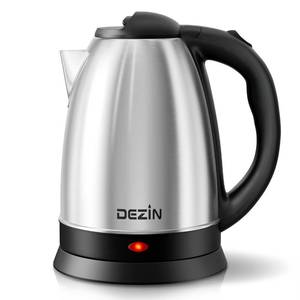lot 1770 image: DEZIN Electric Kettle Upgraded, BPA Free 2L Stainless Steel Tea Kettle, Fast Boil Water Warmer with Auto Shut Off and Boil Dry Protection Tech for Coffee, Tea, Beverages