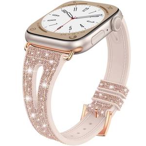 lot 2009 image: Goton Bling Silicone Band for Apple Watch Series 1110 42mm, Series 789 41mm, Series 654SESE2SE3 40mm, Soft & Breathable Glitter Strap for Women, Stylish, Adjustable, Comfortable Fit, Sparkle