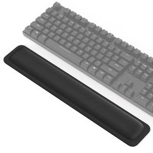 lot 2010 image: TECKNET Wrist Rest for Computer Keyboard, Thicken Memory Foam Wrist Support Pad for Keyboard, Ergonomic Palm Rest for Pain Relief, Anti-Slip Rubber Base, 17x3.3 in, 1 inch (25mm), Black