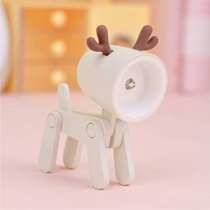 lot 2015 image: SpassLeben Cute Night Light for Kids, Mini Led Table Desk Lamp, Decorative Lamp Indoor Nightstand, Animal Pet Nightlights, Christmas Decorate Birthday Gifts for Children, Students (1 x Off-White Deer)