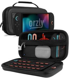 lot 2021 image: Orzly Case Compatible with Nintendo Switch 2 Protective Carry Case (2025 Model) with Screen Padding, Game Card microSD Pockets for Console and Accessories Screen Size 7.9 - Gift Boxed
