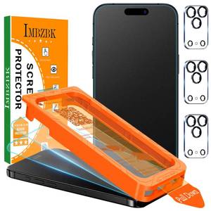 lot 2038 image: IMBZBK Auto-Dust Removal 3 Pack Matte Screen Protector for iPhone 17 Pro Max Military Grade Accessories, Case Friendly Film, 3 Tempered Glass Camera Lens Protector, Anti-Glare, Smooth as Silk