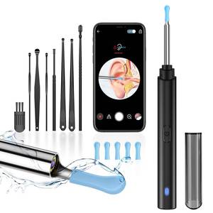 lot 2041 image: Ear Wax Removal, Ear Cleaner with Camera, Ears Wax Removal Kit with 1296P HD Ear Otoscope with 6 LED Lights, Earwax Removal Tool for iPhone, iPad & Android Smart Phones (Black, Standard)