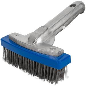 lot 2060 image: BlueStars Heavy Duty 5in Swimming Pool Brush with Stainless Steel Bristle Wire and Aluminium Handle 5 - Suitable for Tackling Stubborn Stains on Walls, Tiles, Floors, Steps, and Corners
