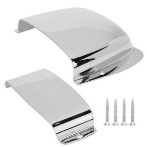 lot 2063 image: Pickup Bridge Cover, Zinc Alloy Bass Protective Cover for Jazz Bass (silver)