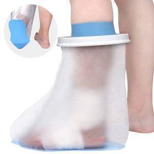 lot 2079 image: Waterproof Foot Cover for Shower Adult, Foot Cast Covers with Non-Slip Padding Bottom, Watertight Ankle Foot Cast Protector for Surgery Bandage Dressing Wound, Reusable