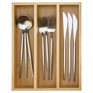 lot 2094 image: Small Silverware Drawer Organizer Kitchen Utensils Trays For Drawer Bamboo Cutlery Tray Skinny Flatware Organizer Narrow Spoon Fork Cutlery Holder Drawer Flatware Trays Slim Silverware Organizers