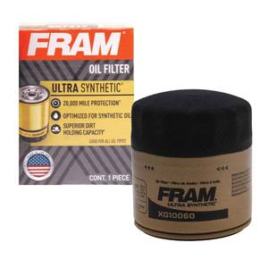 lot 2100 image: FRAM Ultra Synthetic XG10060 20K Mile Change Automotive Replacement Engine Oil Filter for Synthetic Oil Changes, Premium Vehicle Engine Protection Oil Filter for Select Vehicle Model Years