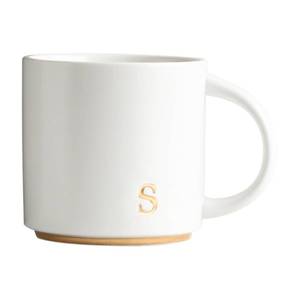 lot 2111 image: COLLECTIVE HOME - Monogram Ceramic Mugs, 15 oz Golden Initial Coffee Cups, Elegant Alphabet Tea Mugs, Elegant Personalized Mug with Gift Box, Luxurious Cups for Office and Home (s)