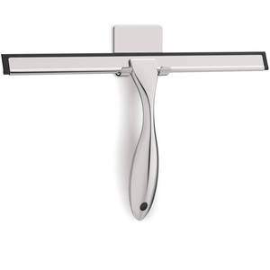 lot 2132 image: Zeerun All-Purpose Stainless Steel Shower Squeegee for Glass Doors with Adhesive Hooks, Squeegee for Shower Glass, Bathroom Household Cleaner Tool for Window Mirror Tile Wall Car, 12 inch, Silver
