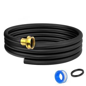 lot 2137 image: 12FT Dehumidifier Drain Hose with 34 Inch FHT Connector, Featuring Rust-Resistant Brass Fittings for Leak-Proof Connection, Perfectly Compatible with Most Dehumidifier Brands(7 Length Options)