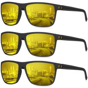 lot 2144 image: KALIYADI Night Vision Glasses for Men, Lightweight Night Driving Glasses for Driving (Night VisionNightVisionNightVision)