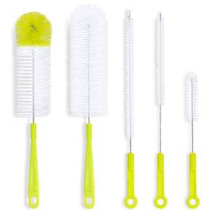 lot 2154 image: Bottle Cleaning Brush Set - Long Handle Bottle Cleaner for Washing Narrow Neck Beer Bottles, Sports Water Bottles with Straw Brush, Kettle SpoutLid Cleaner Brushes