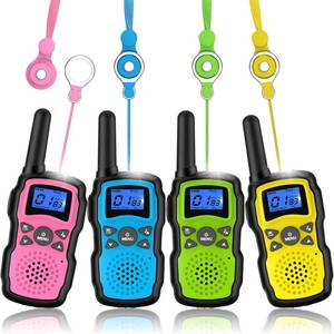 lot 2160 image: Wishouse Walkie Talkies for Kids 4 Pack,Family Walky Talky Adults Children Radio Long Range,Outdoor Camping Fun Toys Birthday Present Xmas Gifts for 4 5 6 7 8 Year Old Girls Boys No Battery No Charger