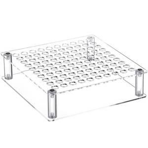 lot 2164 image: Honeydak 100 Holes Acrylic Pen Display Holder Clear Pen Desk Organizer Plastic Pencil Display Stand Rack for Paint Brushes Markers Makeup Brush Home Office Storage