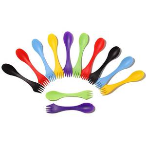 lot 2170 image: Arroyner 30Pcs Plastic Sporks Tritan Sporks 3 in 1 Travel Fork for Camping, Travel, Home, Restaurant (7 Inch)