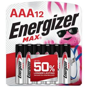 lot 2179 image: Energizer MAX AAA Batteries (12 Pack), Triple A Alkaline Batteries