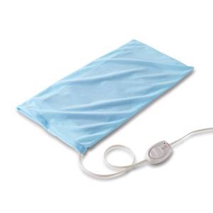 lot 3700 image: Sunbeam XL Heating Pad for Back Neck and Shoulder Pain Relief with Sponge for Moist Heating Option Extra Large 12 x 24 Blue