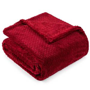 lot 3737 image: PAVILIA Soft Fleece Burgundy Dark Red Throw Blanket for Couch, Lightweight Plush Warm Blankets for Bed, Fuzzy Cozy Flannel Blanket Throw for Sofa, Travel, Jacquard Pattern, Wine Red, Twin, 60x80 inch
