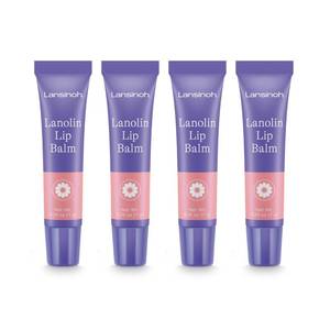 lot 4237 image: Lansinoh Lanolin Lip Balm, 4 Pack, 0.25 oz Each, Ultra-Moisturizing Lip Care with Natural Lanolin for Dry, Chapped Lips