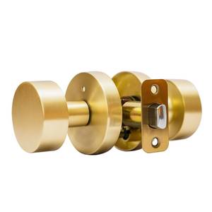 lot 4264 image: senharvest Gold Passage Door Knobs Interior - for Satin Brass Door Knobs Suitable for Hallway, Wardrobe, Bathroom etc,Heavy Duty for All Standard Size Doors