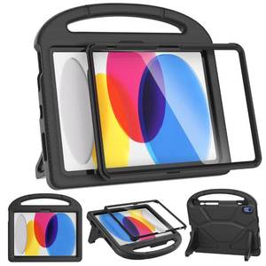 lot 6063 image: SUPLIK Kids Case for iPad A16 11-Inch 2025 (11th Gen) & iPad 10th Generation (10.9 2022), Durable Shockproof Stand Cover with Screen ProtectorPencil HolderHandle for Kids, Black