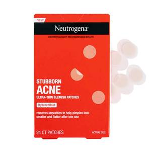 lot 6076 image: Neutrogena Stubborn Acne Ultra-Thin Blemish Dots, Pimple Patches for Face, Acne Patches, Ultra-Thin Hydrocolloid Facial Stickers, Overnight Use, Suitable for All Skin Types, 24 Count