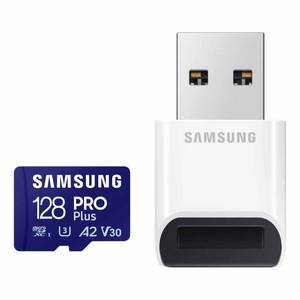 lot 6082 image: Samsung PRO Plus microSD Memory Card  Reader, 128GB MicroSDXC, Up to 180 MBs, Full HD & 4K UHD, UHS-I, C10, U3, V30, A2 for Android Phones, Tablets, GoPRO, DJI Drone, MB-MD128SBAM, 2023 Missing SD card