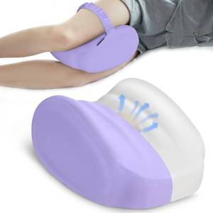 lot 6097 image: KingPavonini Cooling Knee Pillow for Side Sleepers Hip Pain, Memory Foam Leg Pillow for Side Sleeping with Strap, Ergonomic Hip Pillow for Spine Aligning, Back Pain, Knee Pain, Sciatica, Pregnancy