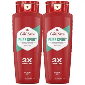 lot 6103 image: Old Spice Refreshing Body Wash for Men, High Endurance, 3X Defense, 247 Shower Fresh with Long Lasting Scent, Pure Sport Scent, 24 oz (Pack of 2)