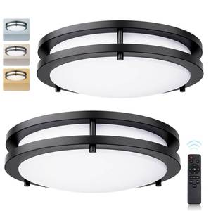 lot 7946 image: Kalium LED Ceiling Light with Remote 2 Pack 10 Inch Flush Mount Ceiling Light Fixture,18W 3000K-6000K Adjustable Color Temperature,Dimmable Lighting Fixtures for Kitchen Bedroom Hardwired Installation