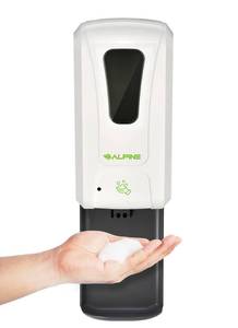 lot 7967 image: Alpine Automatic Hand Sanitizer Dispenser - Touchless Soap Dispenser with Drip Tray for Restaurant, Hospital, School, Hotel, Kitchen and Bathroom -1200mL Foam