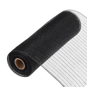 lot 8000 image: MECCANIXITY 10 Inch Glitter Poly Burlap Mesh for Wreath, Decorative Mesh Fabric Ribbon 10 Yard for Fall Easter Christmas Flower Bow, Black