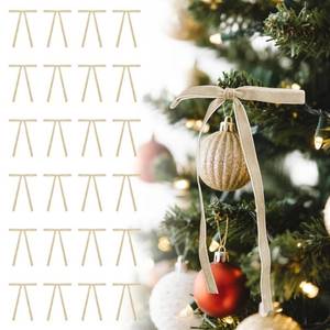 lot 8003 image: Utehilly Champagne Vintage Velvet Bows Decorations Small Ornaments for Christmas Tree, Garland, Wreath, Door, Outdoor (24 Pcs, 5  7 Inch)