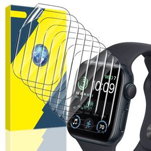 lot 8006 image: YMHML 8 Pack Screen Protector Compatible for Apple Watch 44mm SE 3  SE 21 Series 65  4, Upgrade Flexible Film Soft HD Clear Anti-Scratch Film for iWatch Accessories