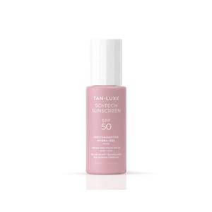 lot 8016 image: Tan-Luxe Sci-Tech Sunscreen SPF 30, Lightweight Photoadaptive Hydra-Gel Face Sunscreen, Clear, Non-Greasy, Broad Spectrum UVB & UVA Protection, Vegan & Fast-Drying, 1.69 fl. oz50 ml Bottle