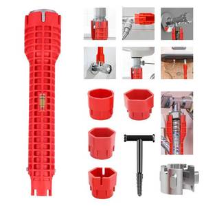 lot 8032 image: Tap Spanner Tool, 12-in-1 Multi-Functional Faucet Wrench, Comfortable Grip, Anti-Slip, for Sink, Bathroom & Kitchen Plumbing, Faucet Installation, Plumbing Repair Kita